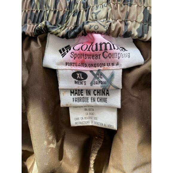 Columbia Men's XL PVC Nylon Brown Mossy Oak Waterproof Hunting Rain Pants - Picture 9 of 10